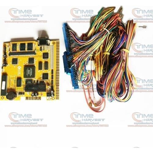 New 7 in 1 PCB with Jamma harness Crazy Monkey Fruit Cocktail Garage Lucky Haunter Resident Rock Climber Pirate for slot machine