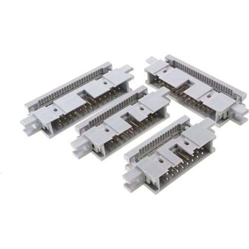 50 pcs 0.100" 2.54mm IDC Type Box header Male Headers 10 14 16 20 26 30 34 40 50 60 64 Pin Flat cable 1.27mm 0.050" connector