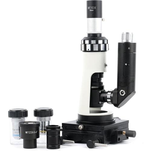 1/set Industry Handheld Portable Metallographic Microscope Zoom 100X-400X Polarizing Light Microscope + Magnetic Base Polarizer
