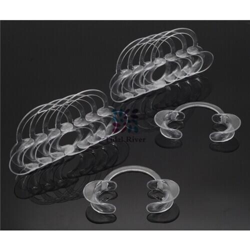 Dental Lab C--Shape Transparent Dental Mouth Opener For Teeth Whitening 10PCS Small Size