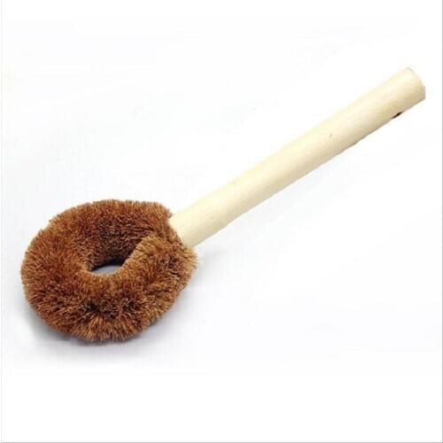Wood Handle Kitchen Coco Sisal Wash Brushes Household Cleaning Tools kitchen Dish Bowl Tableware Washing Cleaning Brush