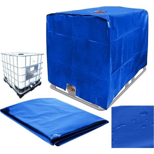Blue Rainwater Tank Waterproof And Dustproof Cover 1000 Liters IBC Container Aluminum Foil Oxford Cloth UV Protection Cover