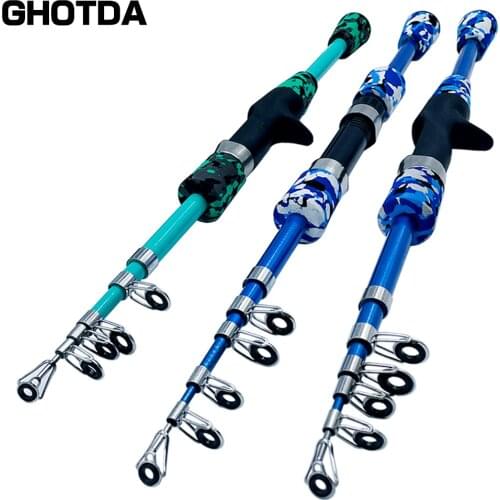 Fishing Rod Spinning Casting Fly Ultralight Carp Fishing Hand Lure Pole Feeder Gear Camouflage Mini Travel Surf 1.3m 1.5m 1.8m