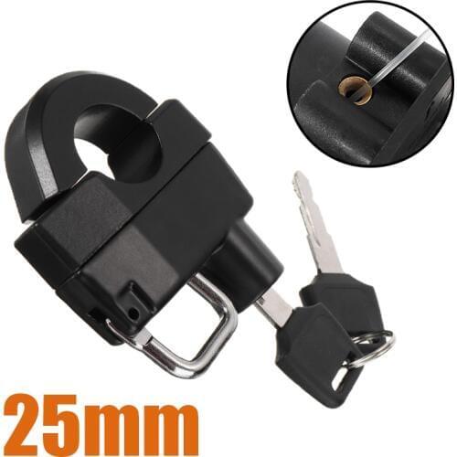 For XL 883 1200 1pc Motorcycle Universal 25mm Handlebars Helmet Lock Key Padlock Accessories Parts