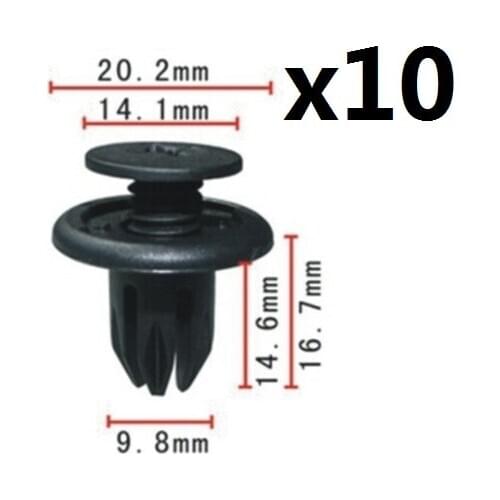 10pcs Nylon Fastener Retainer Clip Bumper For Honda Acura 91503-SP0-003