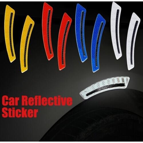 2Pcs Car Safety Warning Sticker Mark Car Reflective Stickers Tape Reflective Strips Exterior Accessories