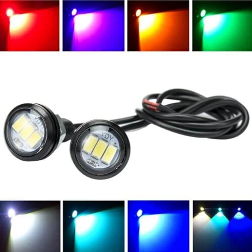 2x Car LED Signal Bulb Auto DRL Daytime Running Light Eagle Eye Fog Lamp Brake Reverse Parking Styling Yellow Red 23MM