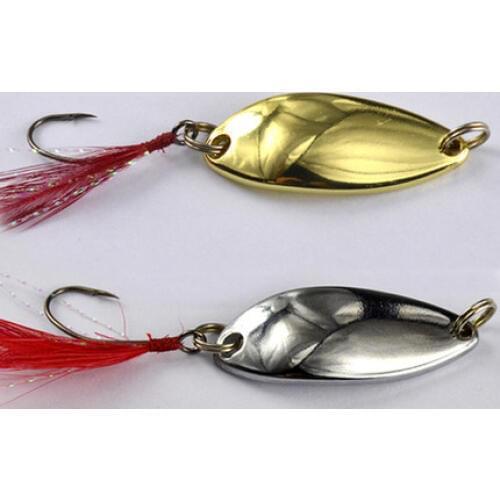 2Pcs/lot Fishing Lure Spoon 2.5g 6g 8g Hard Bait Metal Fishing Lures Sequin Paillette Baits Single Hook