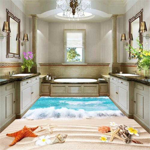 Beibehang Custom floor 3D фотообои three-dimensional painting to paste the floor sea view bedroom non-slip self-adhesive floor