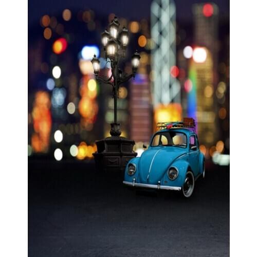 5x7ft Night Street View Car Photography Backdrops Photo Props Studio Background
