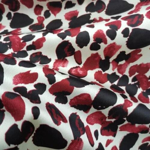 Satin Dots Imitation Silk Printed Polyester Fabric Dress Pajamas Accessories Scarf Shirt Drape Fabric