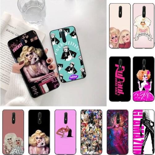 CUTEWANAN RuPauls Drag Race Silicone Black Phone Case For Oppo A5 A9 2020 Reno2 z Renoace 3pro Realme5Pro