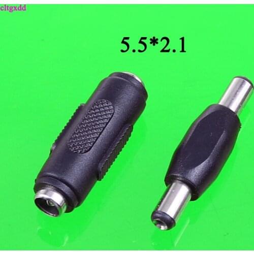 Cltgxdd 2pcs 5.5*2.1 mm / 5.5x2.1mm DC Power Plug Connector male to male Female to Female Panel Mounting Plugs Adaptor