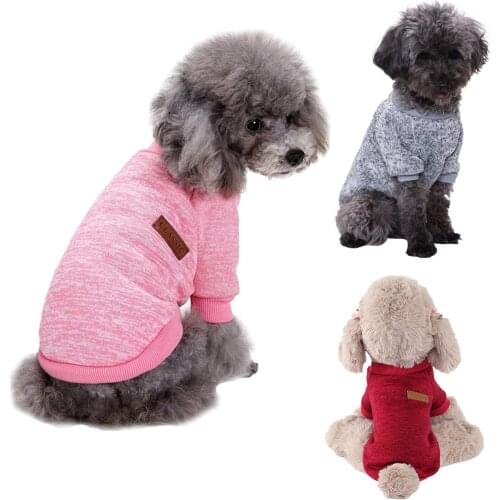 Pet Dog Sweater Soft Thickened Warm Puppy Shirt Winter Autumn Casual Puppy Clothes