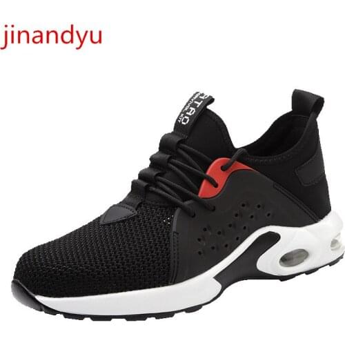 Breathable Light Safety Shoes Men Puncture-Proof Work Sneakers Male Indestructible Footwear Working Boots Steel Toe Shoes New
