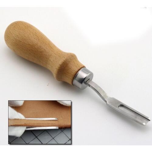 Leather Craft Tools DIY Wood Handmade French Style Leather Edge Beveler Cutting Skiving Trimming Leather Cutting Tool