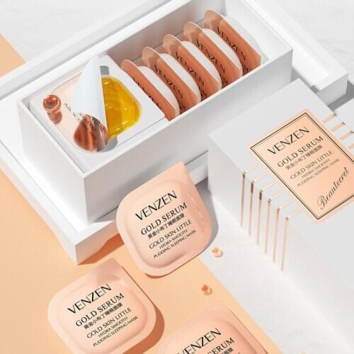 Facial Mask Little Pudding Sleeping Mask Moisturizing Refreshing Oil Control Facial Mask 6pcs/set