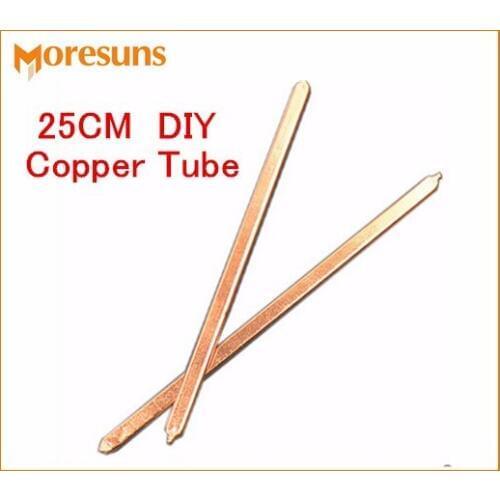 Fast Free Ship 2pcs/lot 25cm Laptop Copper pipe DIY copper tube/notebook radiator thermal conductivity brass tube