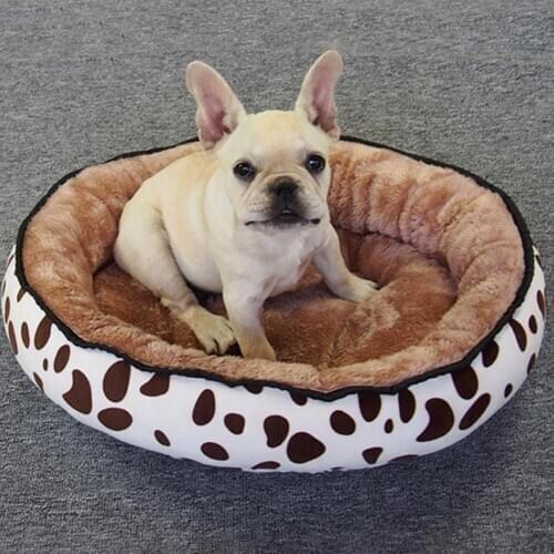 Lovely Super Soft Dog Bed Round Washable Plush Kennel Kennel Cat House Velvet Warm Pet Sleeping Mat Nest Pet Cushion Bed