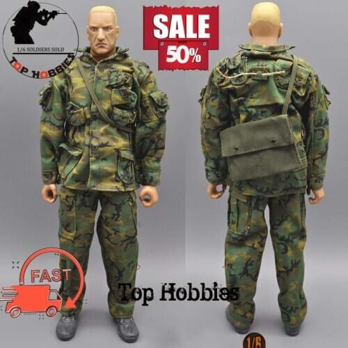 1:6 Soldier Military Model Modern Special Forces Jungle Camouflage Combat Equipment Clothing Suit Boots Fit 12"Action Figure
