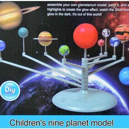 Solar System Model DIY Toys Child Science And Technology Learning Solar System Planet Teaching Assembly Coloring Educational Toy
