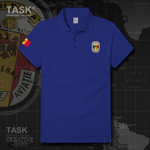Air Force Moldova Moldovan MDA MD Fashion summer country military air force style cotton casual short sleeve Polo shirt mens