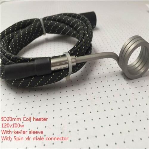 ID20mm,Height12.7mm,120V150W,D-nail coil heater with kevlar sleeve