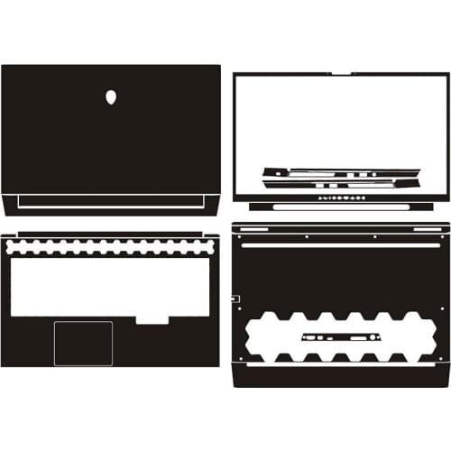 Laptop Sticker Skin Decal Carbon fiber Cover Protector for New 2019 Alienware M17 R2 17.3"