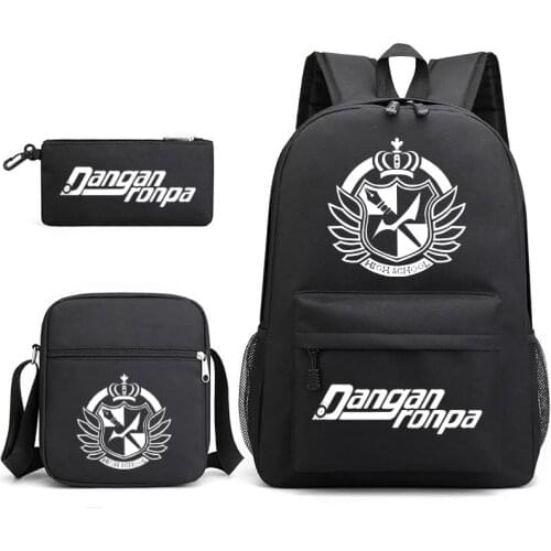 Danganronpa: Trigger Backpack Shoulder Bag Anime Print Bookbag Casual Fashion Women Men Backbag Travel Bag Girls Boys School Bag
