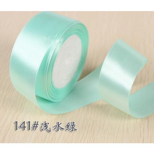 25 Yard Tiffany Blue 6/10/15/20/25/40/50mm Silk Single Stain Ribbon Wedding Party Christmas Flowers Deco Gifts DIY Sewing Fabric