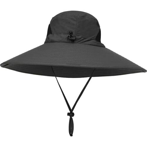 Mens Hats Sun Hats WaterProof Face Hat Foldable Adjustable Drawstring Hiking Walking Fishing Bucket Hats Caps UV Protection