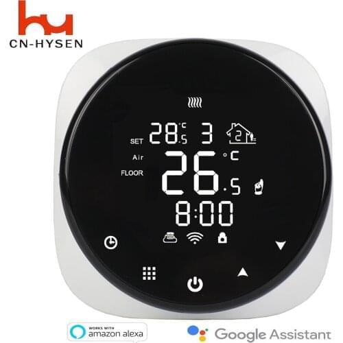Circular water underfloor heating system wifi boiler thermostat compatible with Alexa and google assistant