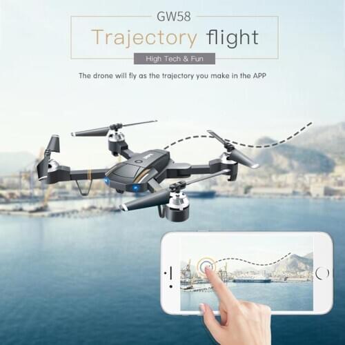 GW58/XT-1 Folding Selfie Drone with Camera HD Headless Mode Hover Quadcopter Wifi FPV RC Quadrocopter Remote Control flying Toys
