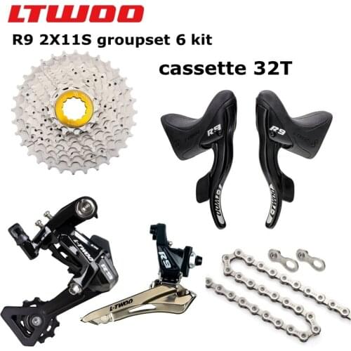 LTWOO R9 2x11 Speed, 22s Road Groupset, Shifter + Rear Derailleurs + Front Derailleurs 5800, R7000