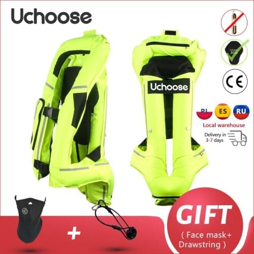 UCHOOSE Motorcycle Airbag Vest Motorcycle Life Jacket Reflective Safety Motocross Racing Riding Air bag System CE Protector