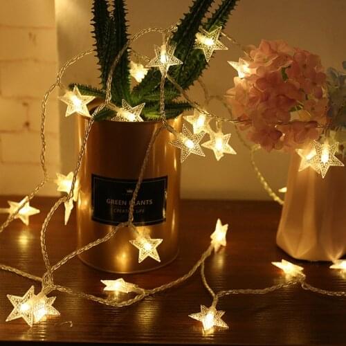10/20/40 Star LED Light Merry Christmas Tree Decoration for Home 2021 Christmas Ornaments Noel Navidad Xmas Gift New Year 2022