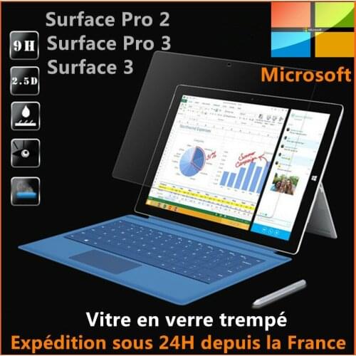 MICROSOFT surface Pro/2/3 vitre protection verre tremp film protecteur d'cran