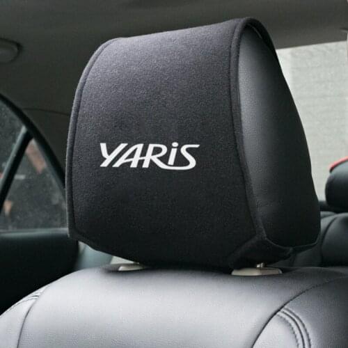 1PCS Car seat headrest cover for Toyota yaris 2004 2008 2018 accessories car styling