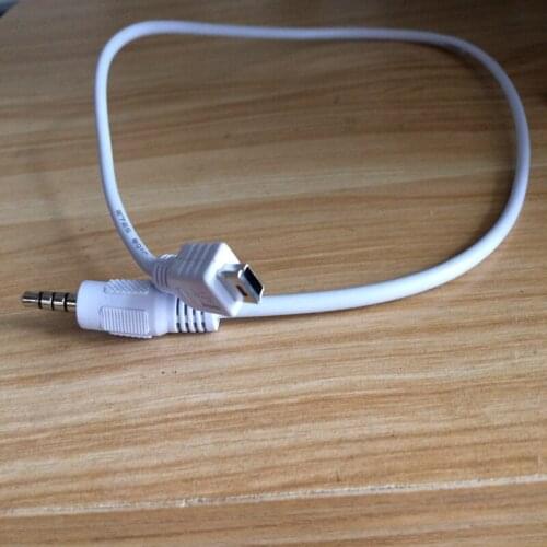 200pcs 4 Pole 3.5mm jack aux male to Mini USB B Male Audio Adapter cable cord