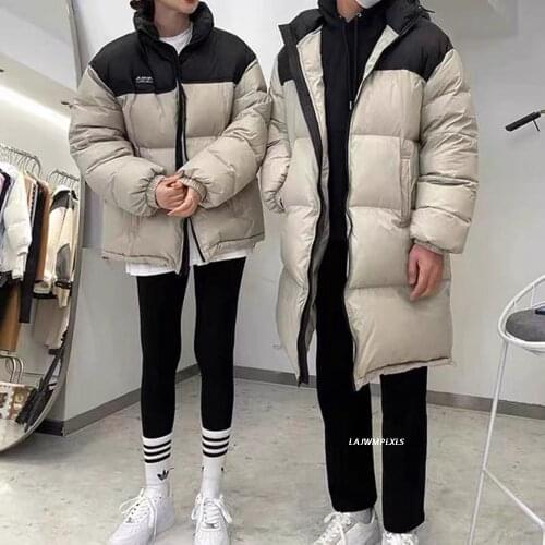 2021 Casual Hooded Loose Puffer Down Jacket Warm Chaqueta Winter Thick Feather Parka Long Bubble Coat Windbreaker Overcoat Women