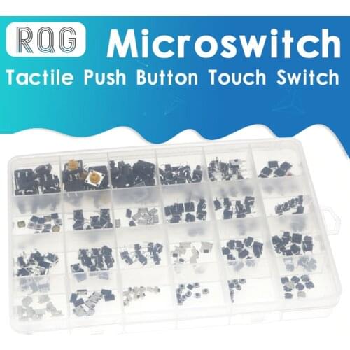 250PCS 25 Types X10 PCS Tactile Push Button Touch Switch Remote Keys Button Microswitch Hot Sale