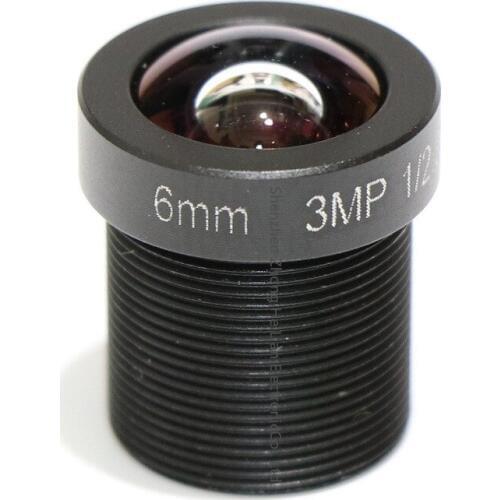 6mm Lens 3.0 MegaPixel 53 Degree MTV M12 x 0.5 Mount Infrared Night Vision Lens For CCTV Security Camera