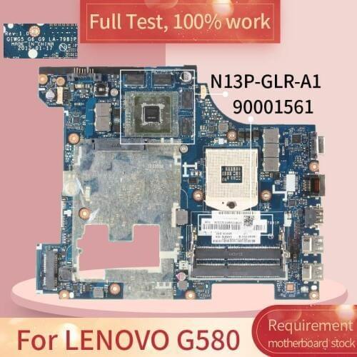 90001561 For LENOVO G580 LA-7981P 11S90001561ZZ SLJ8E N13P-GLR-A1 DDR3 motherboard Mainboard full test 100% work