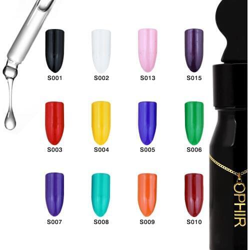 OPHIR Airbrush Nail Gel Polish for Nail Airbrushing Nail Art Tools 12 Colors Best Quality 3 Step Nail Gel S001