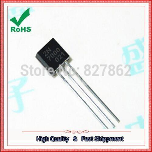 Free Shipping 100PCS 2N7000 N-Channel MOSFET TO-92