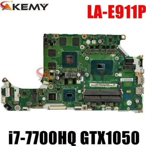 C5MMH/C7MMH LA-E911P for ACER AN515-51 A715-71G G3-572 Motherboard WITH I7-7700HQ AND GTX1050M NBQ2B11003 TESED OK