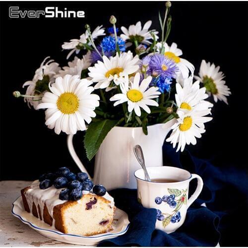 EverShine 5D Paint Wit Diamonds Full Square Flowers Cross Stitch Picture Rhinestones Diamond Embroidery Sale Art Home Decor