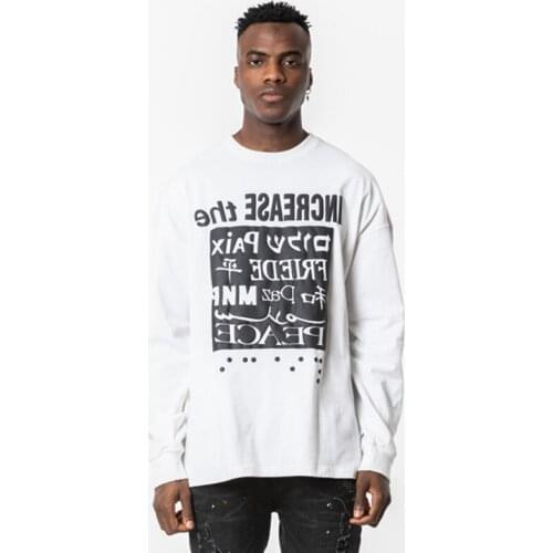 20SS Letter Pattrn Print Long Sleeve Men and Women Tshirts Loose Casual Harajuku Streetwear T-shirt Oversize Hip Hop T Shirt