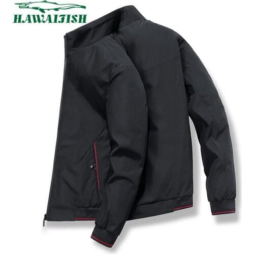 Hawaifish brand Jacket men Spring and Autumn Stand Collar Thin Long Sleeve coat Business high quality fashion chaqueta hombre