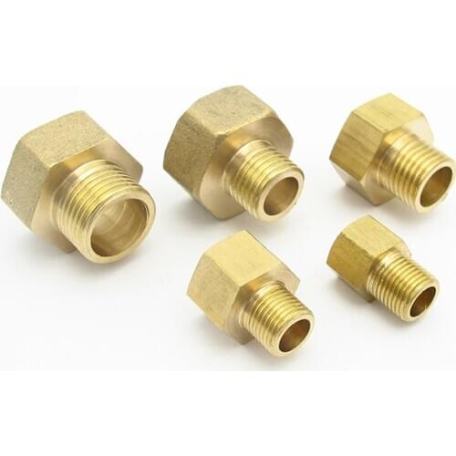 1/8" 1/4" 3/8" 1/2" 3/4" 1" BSP Female To Male Thread Brass Pipe Fitting Coupler Connector Adapter For Water Gas Fuel